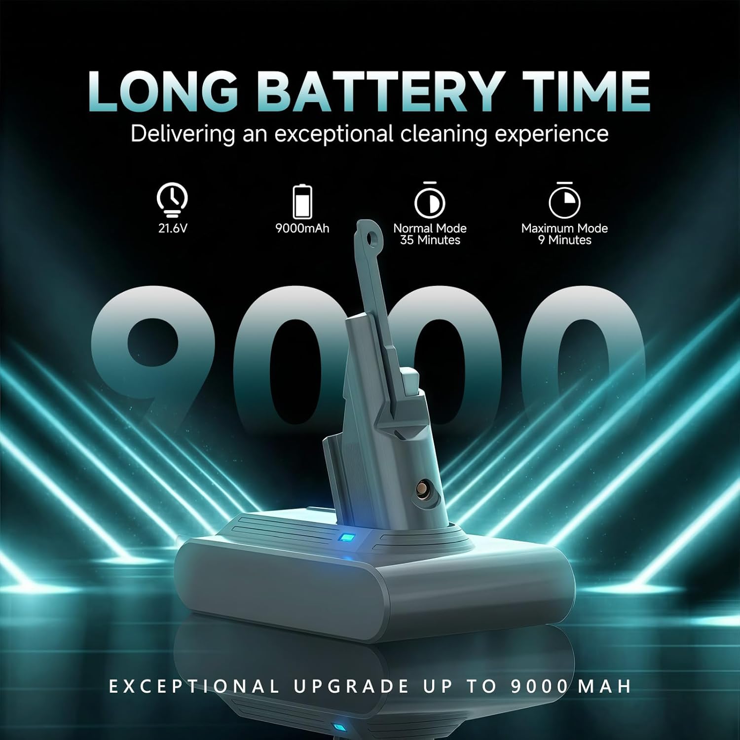 EGR Advanced 9000mAh V7 Animal Battery Replacement Compatible with Dyson SV11 V7 Motorhead/Animal/Trigger/HEPA/Car+Boat/Absolute Handheld Vacuum Cleaners (Not Fit V6, V8, V10)