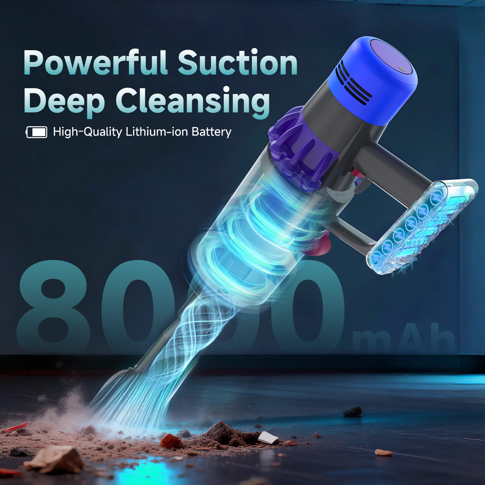 EGR 8000mAh Battery Replacement Compatible with Dyson V10 Animal/Absolute/Fluffy/Motorhead SV12 Cordless Stick Vacuum Cleaner with 2 Filters